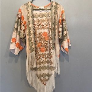 Coco & Jameson Fringed Kimono